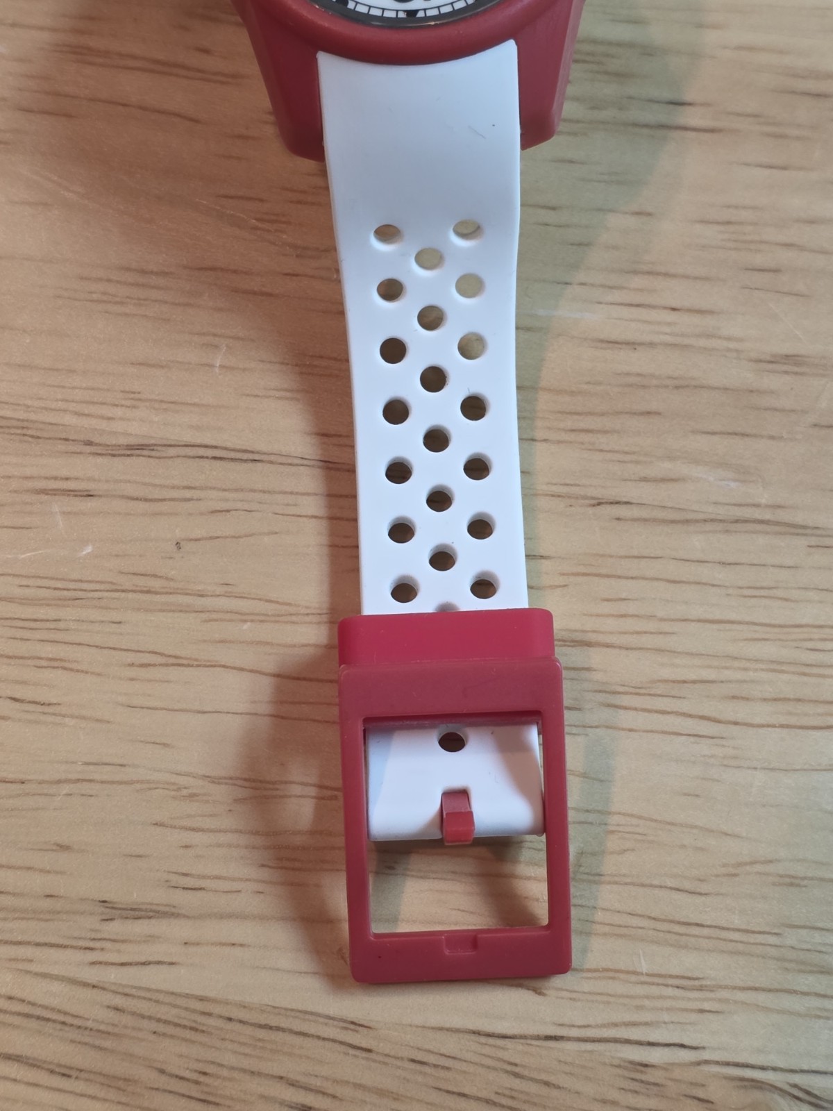 40Nine “Spartan” UNISEX Quartz Watch with Date White/Red Small Band * WORKING *