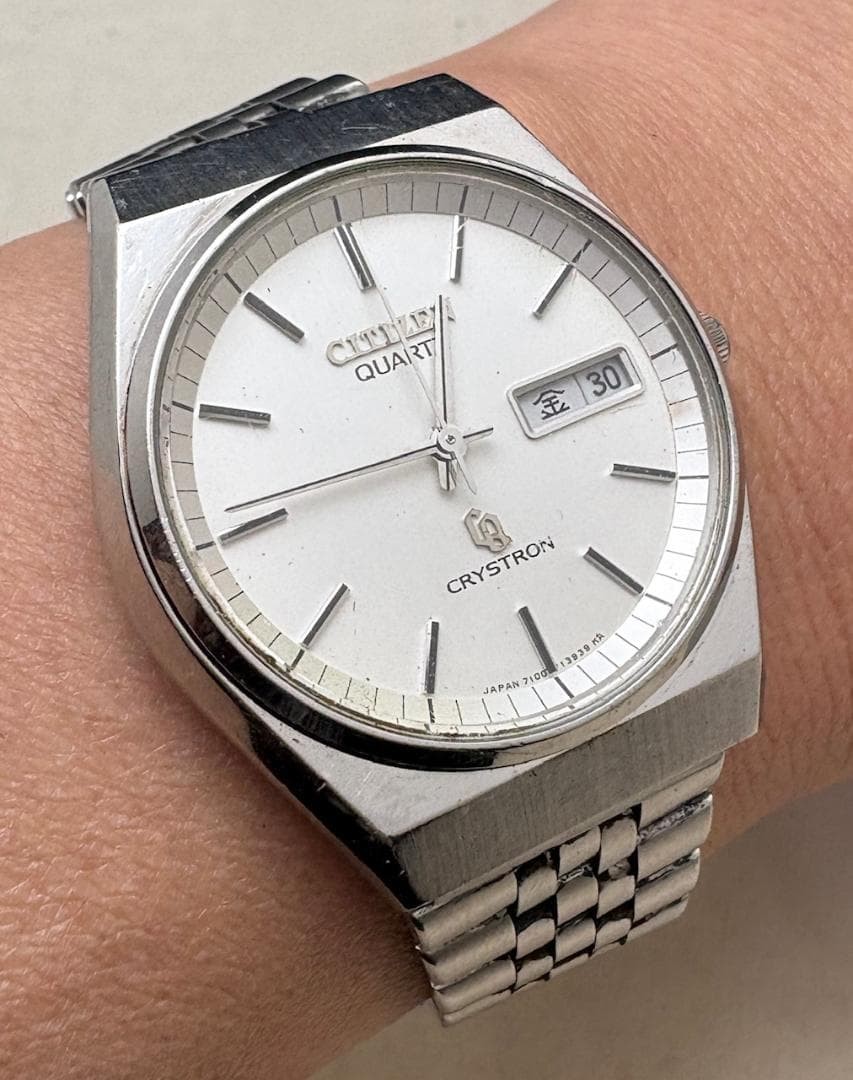 Citizen Chronotron Quartz Mens Vintage Watch 40mm wrist 18cm/wrist 18cm/7.1in