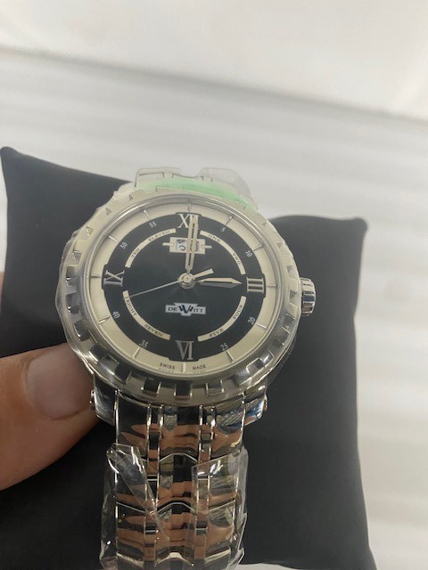 Dewitt Academia Grand Automatic Stainless Steel Black Dial Men’s Watch See Desc