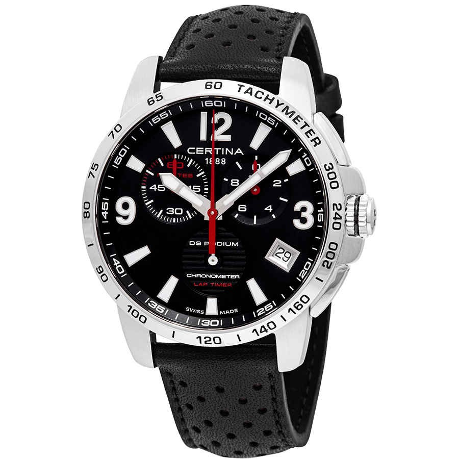 Certina DS Podium Chronograph Lap Timer Black Dial Men’s Watch