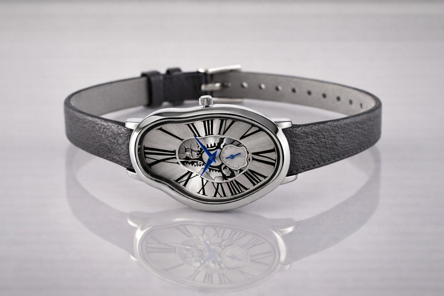 Women’s Luxury Wavy Watch Irregular Artistic Leather Distorted Curvy Wristwatch