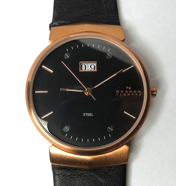 NICE MENS QUARTZ JAPAN SKAGEN DENMARK 697XLRLB WRISTWATCH BLACK DIAL40MM