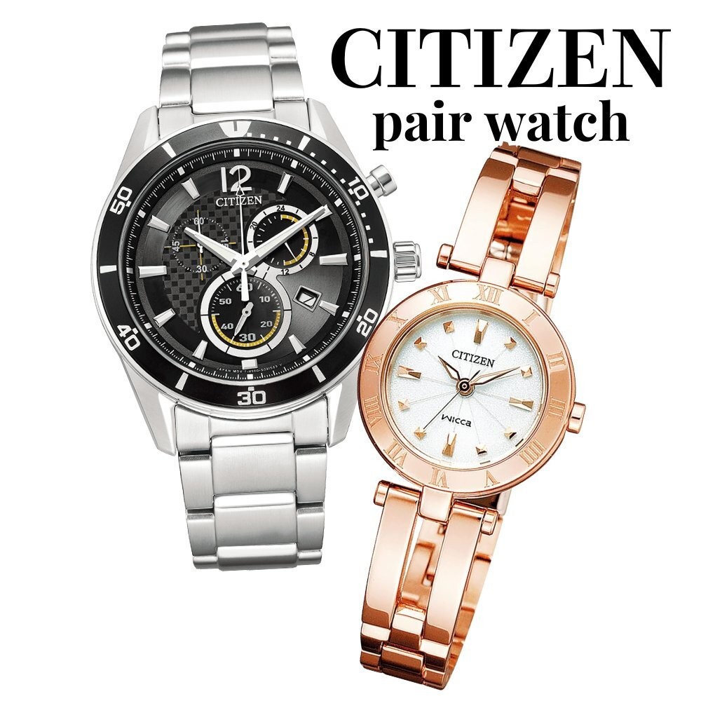 Citizen Pair Watch Solar No Battery Replacement Needed Men’s Women’s Eco Drive B