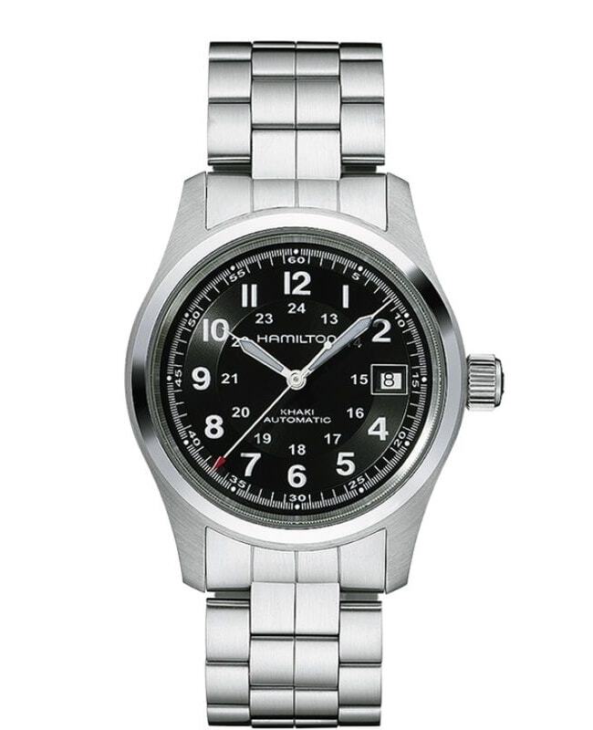 New Hamilton Khaki Field Auto 38MM Black Dial Steel Men’s Watch H70455133