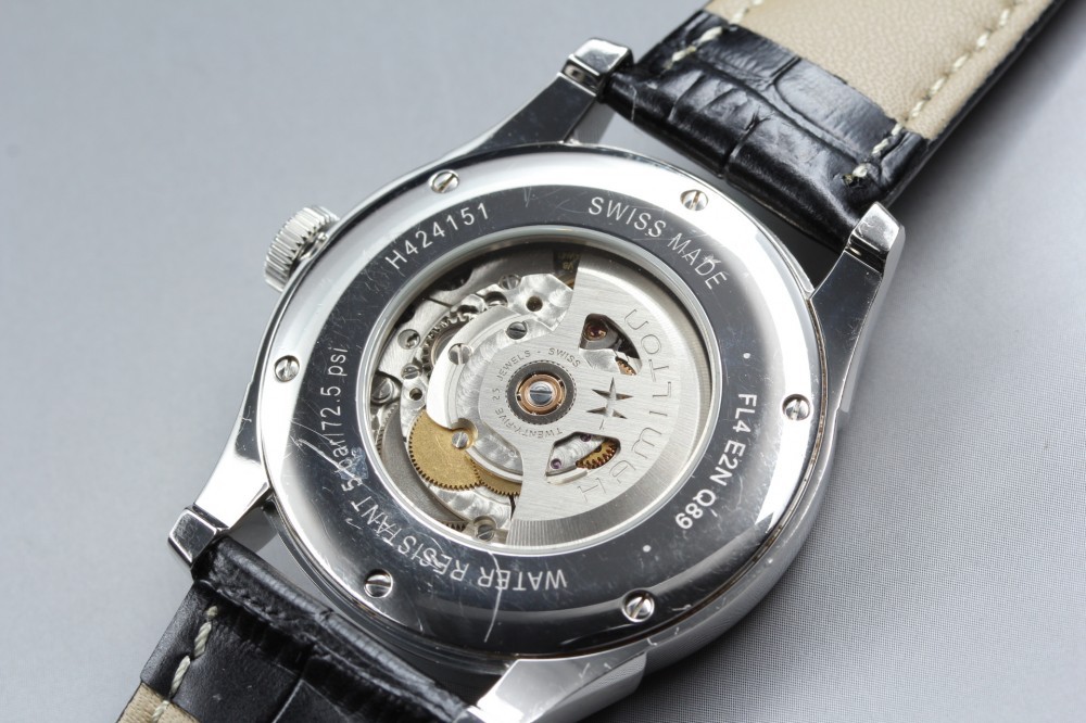 Near MINT HAMILTON Jazzmaster Split Of Liberty H424151 Brown Auto 41mm Men’s