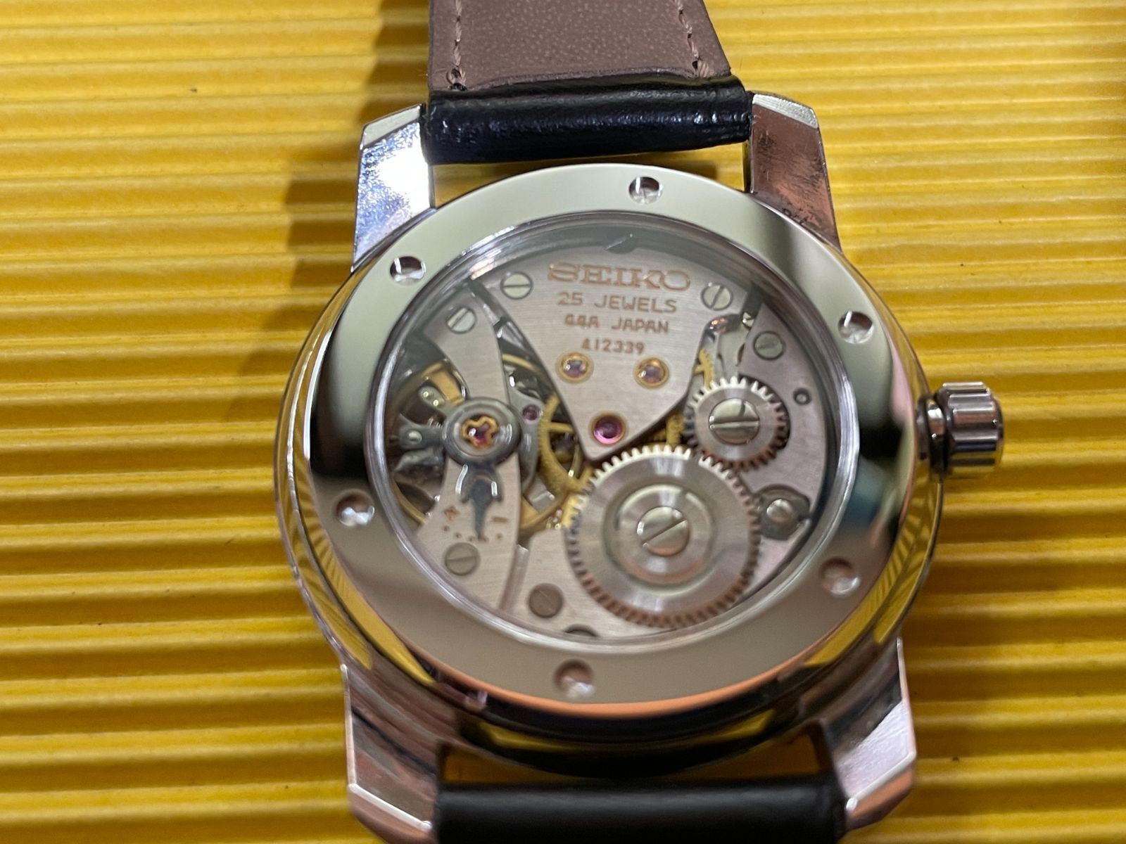 King Seiko 44KS 44 9990 See Through Back Round Groove Sapphire Crystal Grand Sei