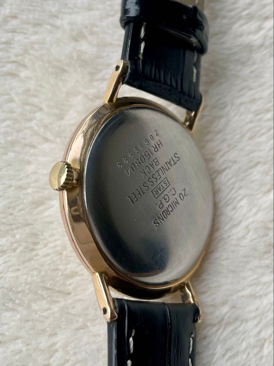 Citizen Homer HR150804 21 Jewels Hand-Wind Mens Watch Silver Gold Vintage Japan