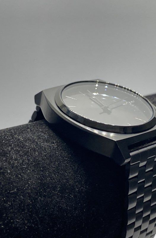 Nixon The Time Teller Matte Black Stainless Steel Men’s Quartz Watch 100M