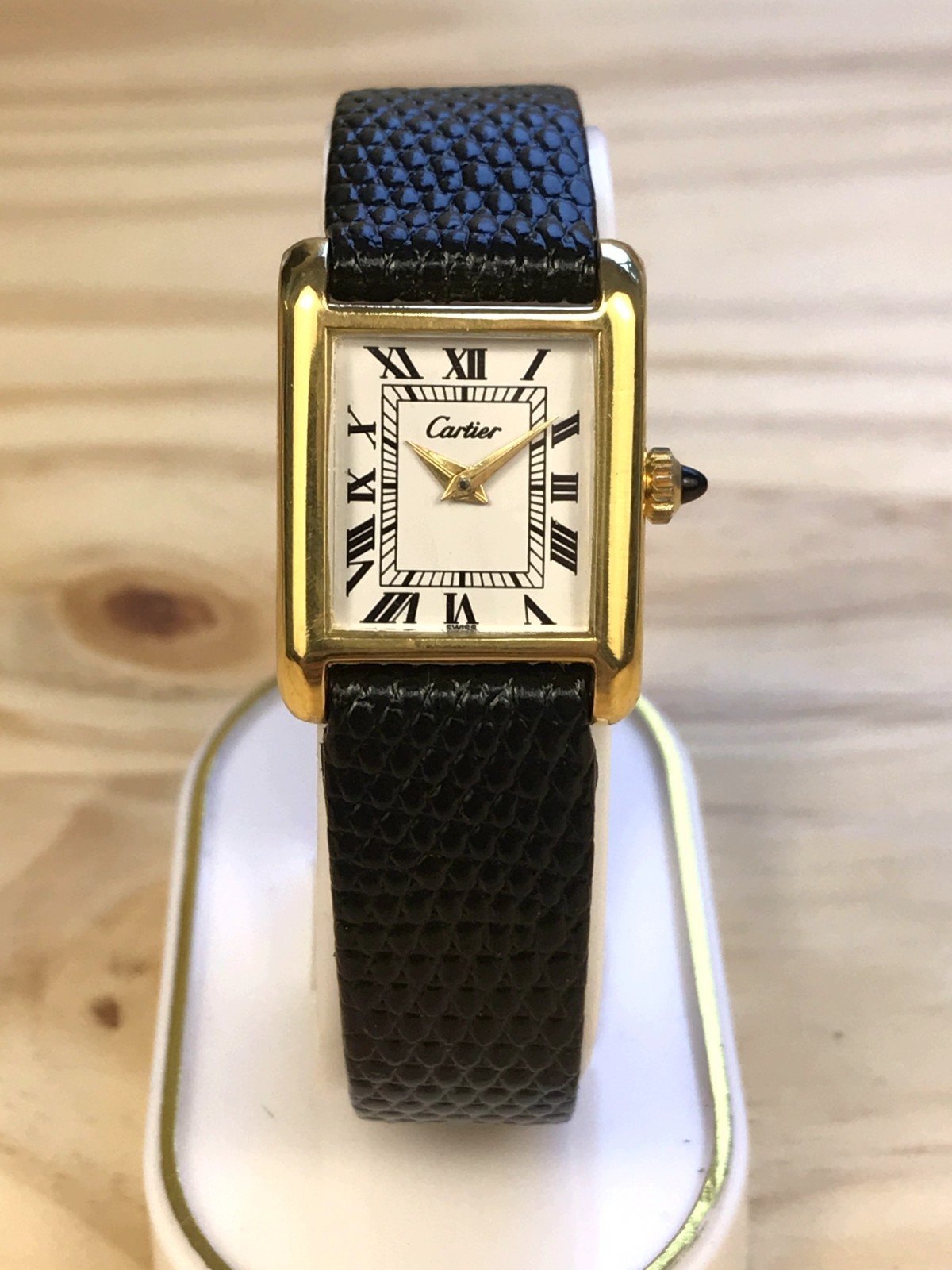VINTAGE 1978 CARTIER TANK WOMEN’S PRE-MUST 18K ELECTROPLATED 21MM, HAND-WIND!