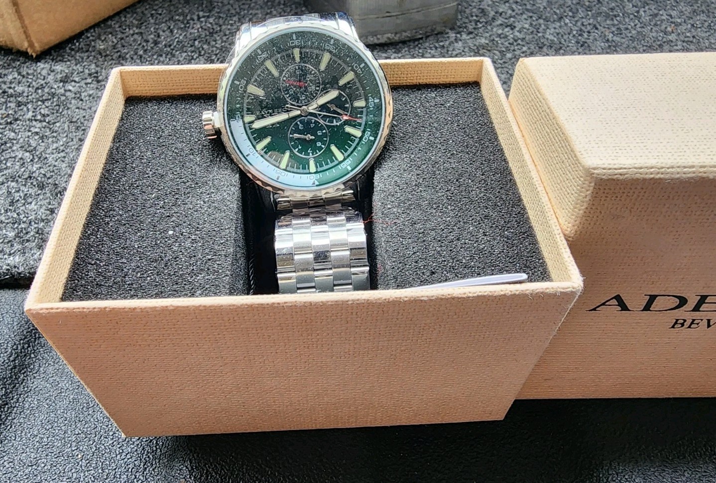 Adee Kaye Mens Watch Green Dial New