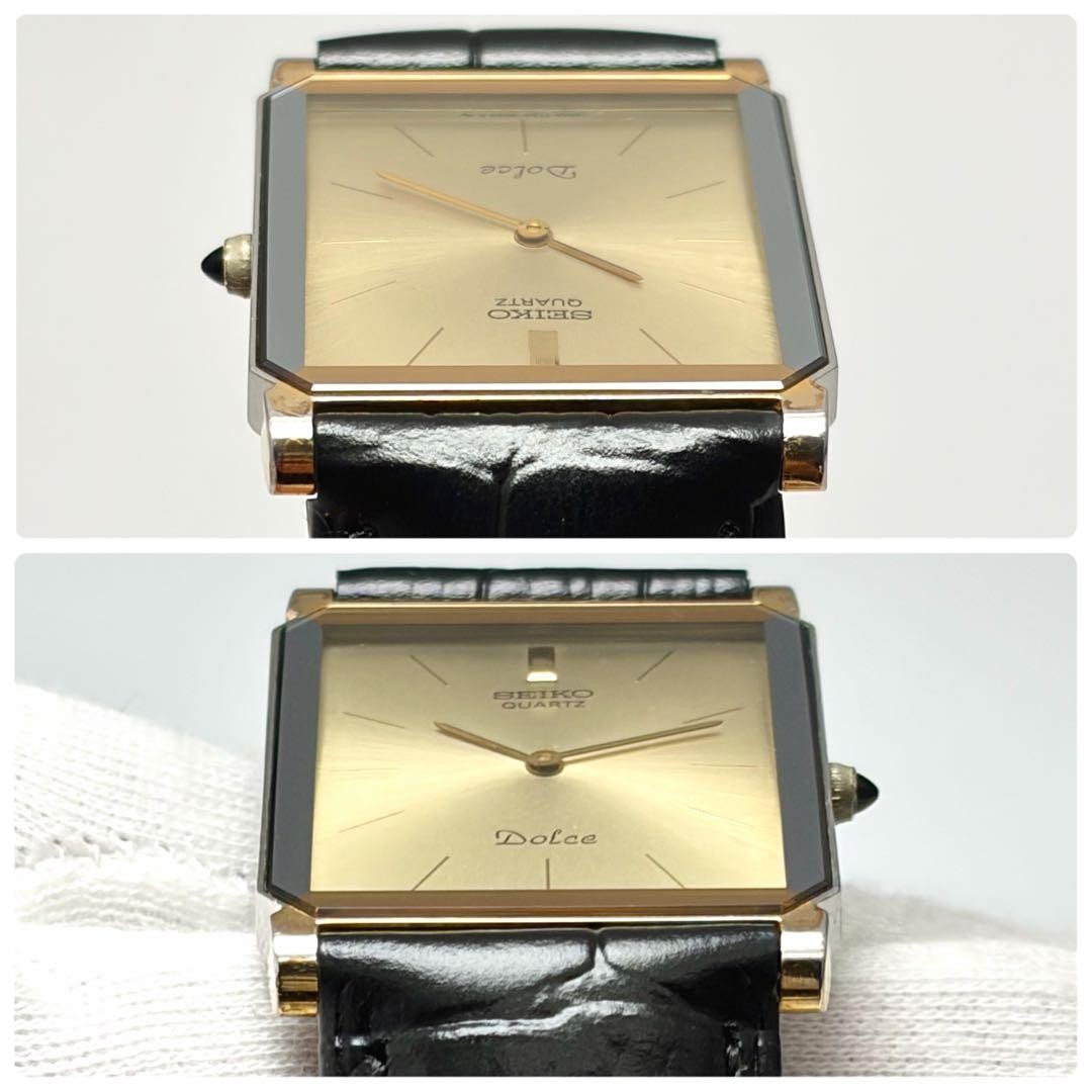 Seiko Dolce 7730-5020 Gold Dial 25mm 14cm Running Battery Replaced Quartz New