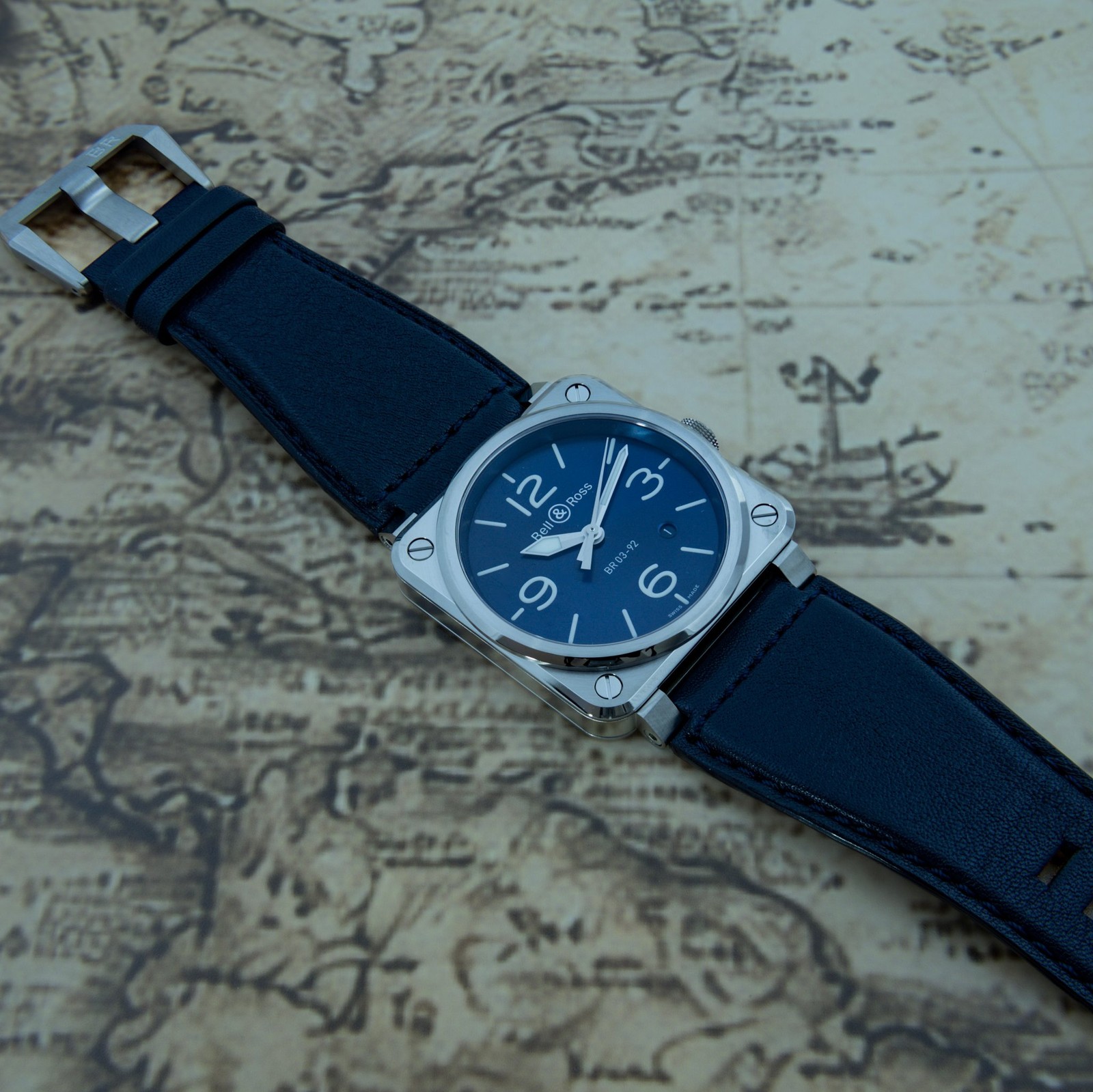 Bell & Ross BR03-92 Blue Steel BR0392-BLU-ST/SCA