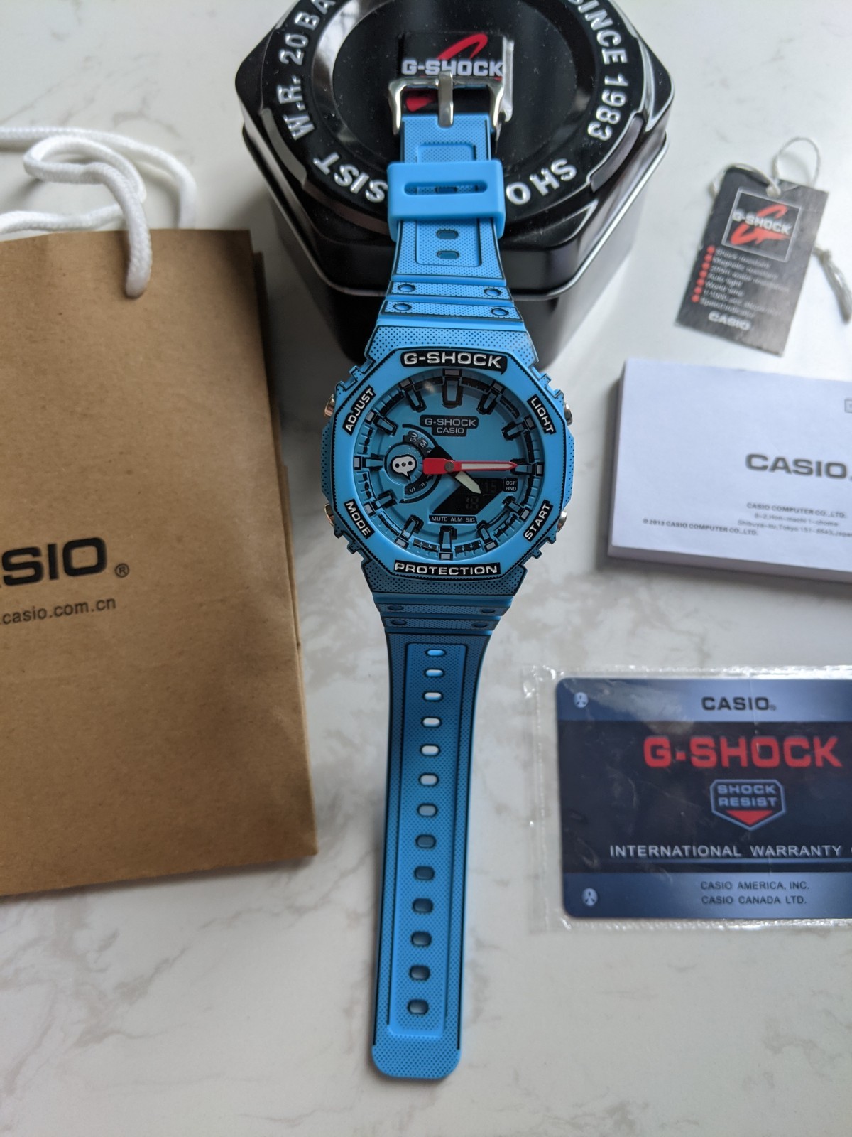 Casio G-SHOCK GA-2100 Blue Custom Anime Style Analog Digital Watch