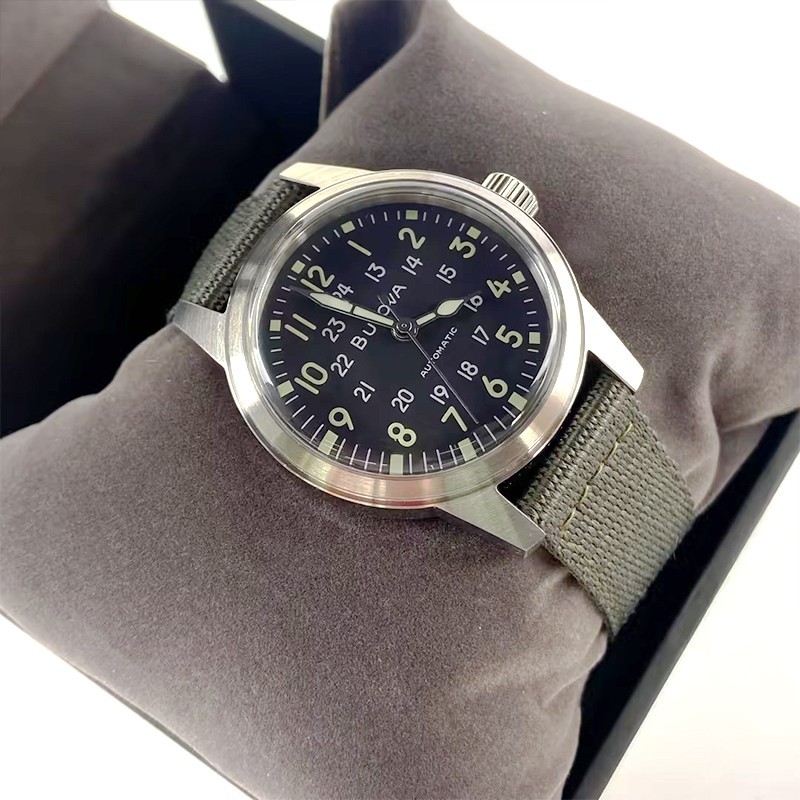 Bulova New Men’s VWI Special Edition Black Dial 96A259 Automatic Hack Watch 38mm