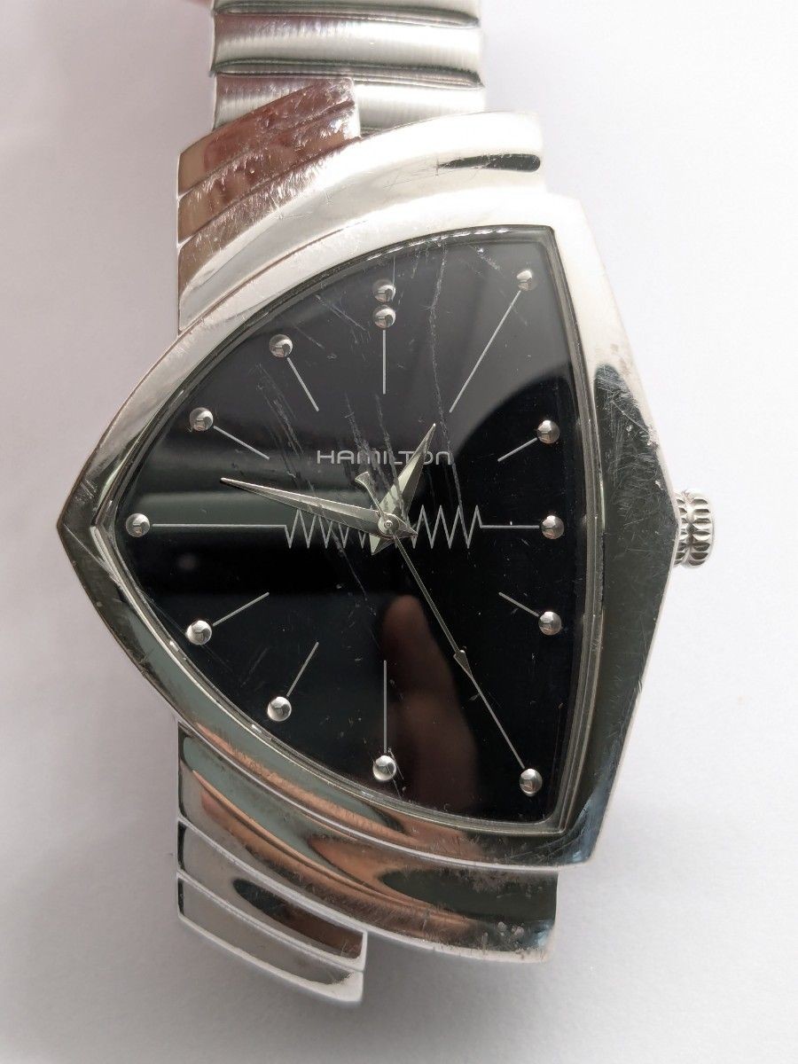 Hamilton Ventura H244112 Quartz Wristwatch Analog Display Used Men Watch