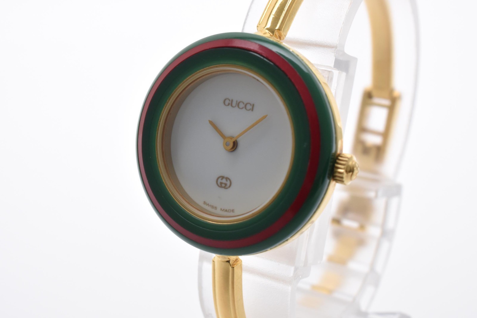 【Exc+5】Gucci Change Bezel 11/12 Gold 12 Color Bezels Vintage Ladies Watch Japan