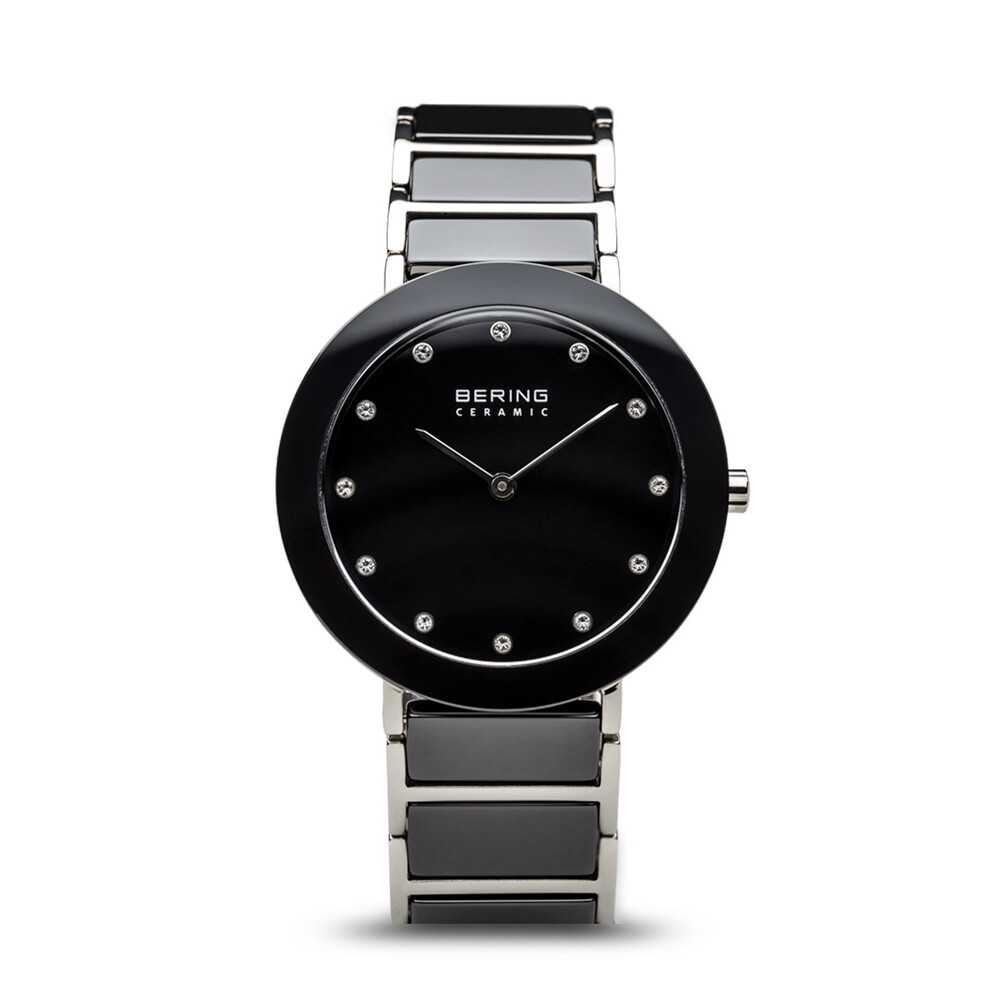 Bering Time Ceramic Silver Steel Case & Strap Ceramic Women’s Watch 11435-749