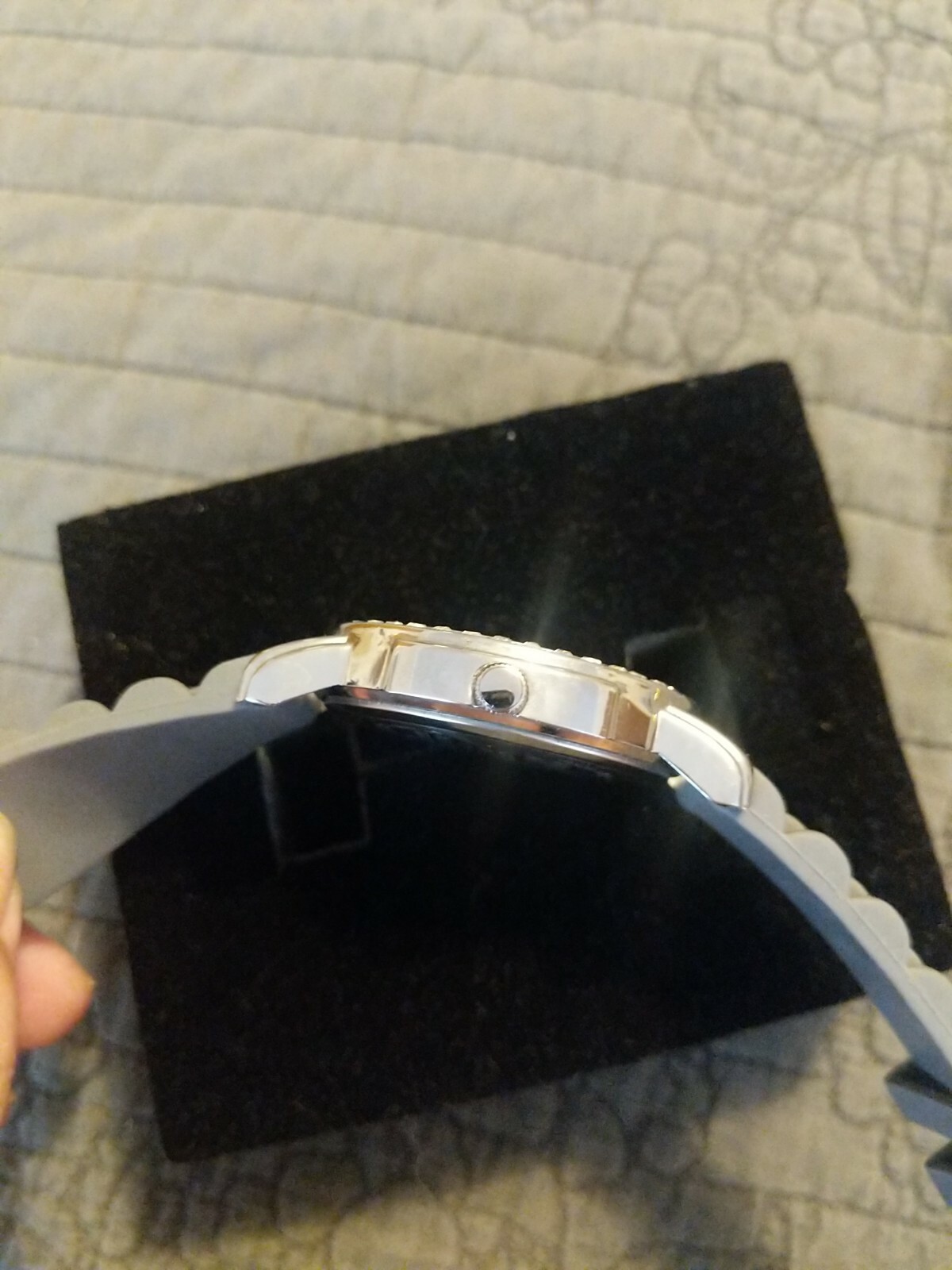 Gruen II Oversized Fashion Watch Ladies Leopard Print Rubber Band EUC