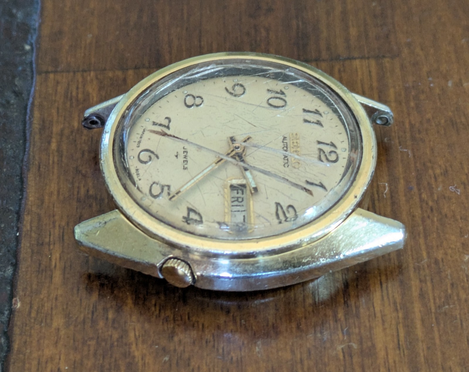 Vtg Seiko 7009-8279 Automatic Men’s Watch 37.5mm Missing Seconds Hand