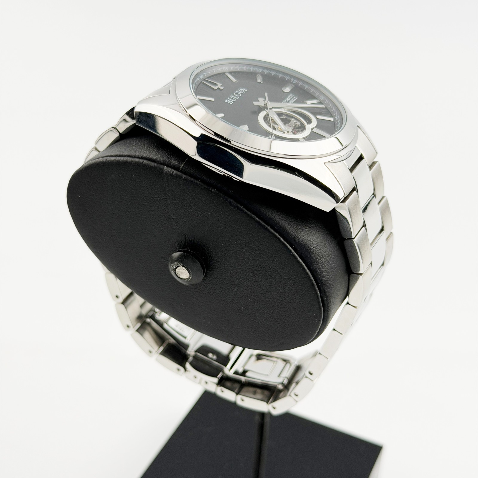 Bulova Surveyor 42 MM Automatic Men Watch Black Dial Stainless Steel 96A270
