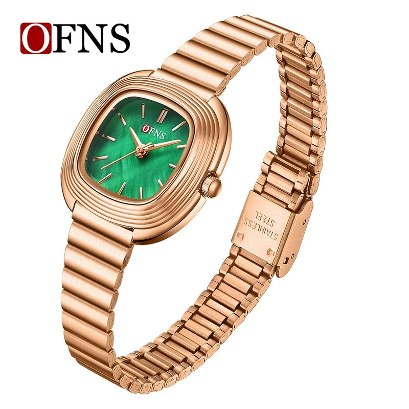 Exquisite square dial, elegant temperament, waterproof quartz watch