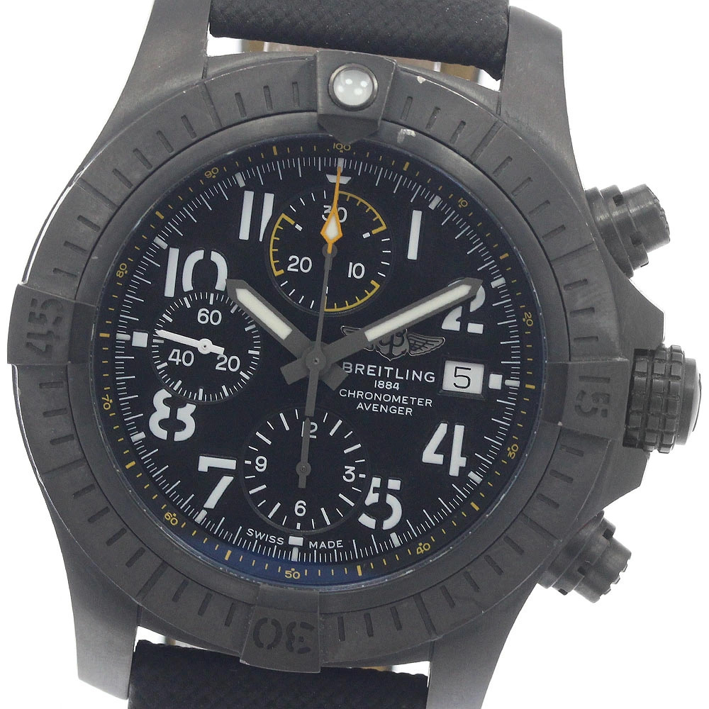 Breitling Avenger V13317 Automatic 45mm Papers Black Chronograph Men’s Watch