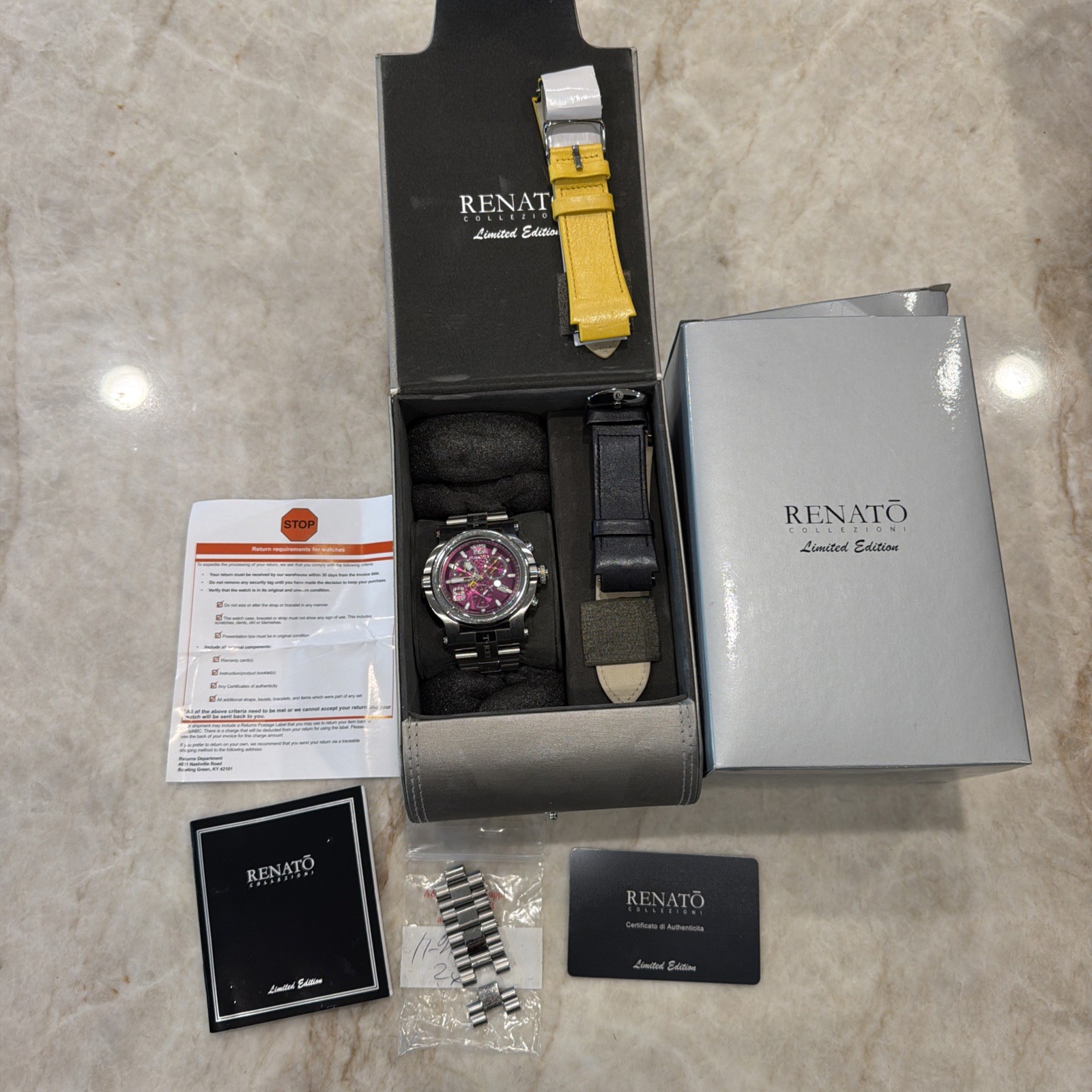 Renato Collezioni T-Rex Mens Watch Purple Limited edition in box w papers