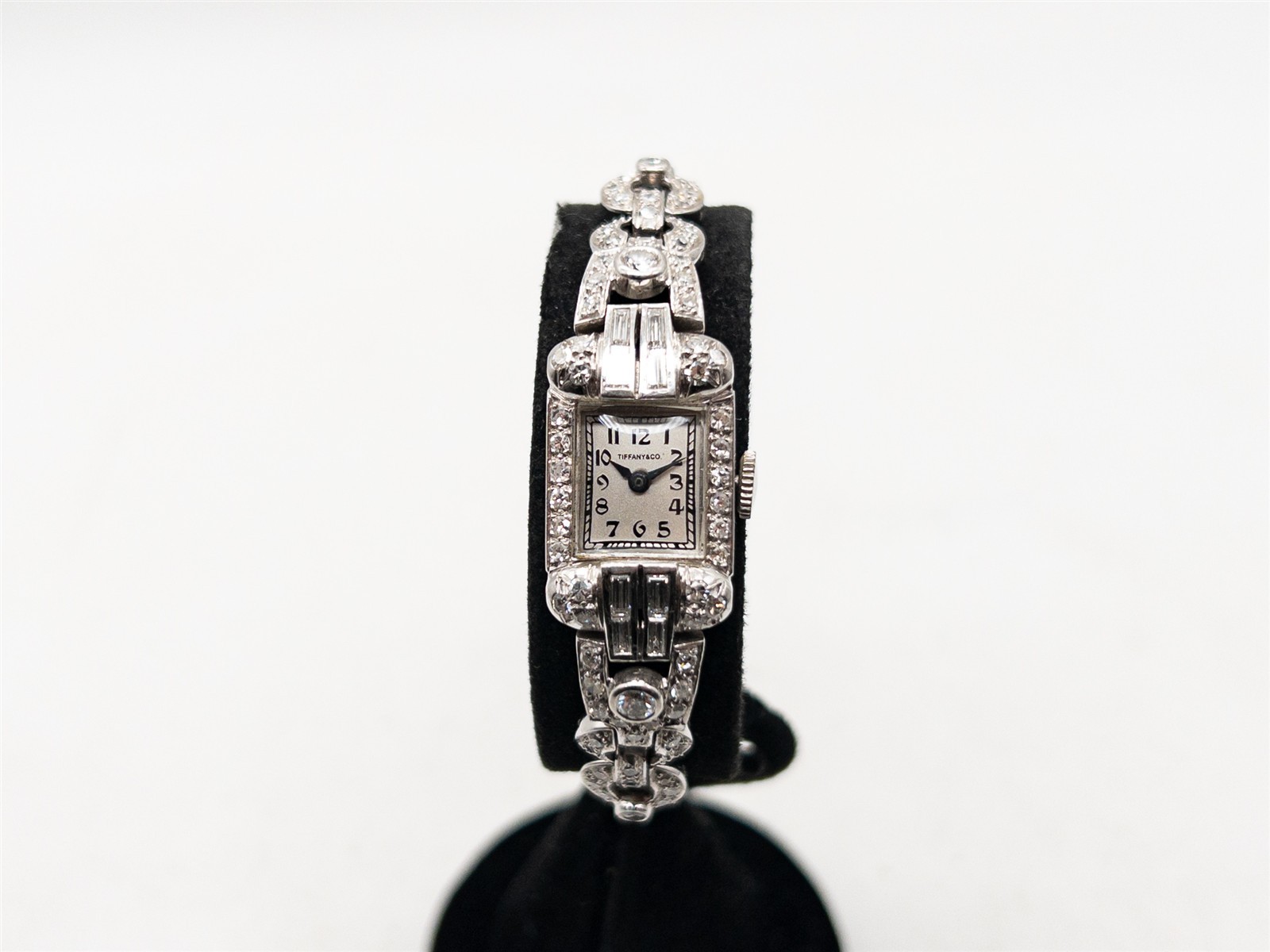 Vintage $14000 Tiffany & Co 14k White Gold Platinum 2ct Diamond Ladies Watch 28g