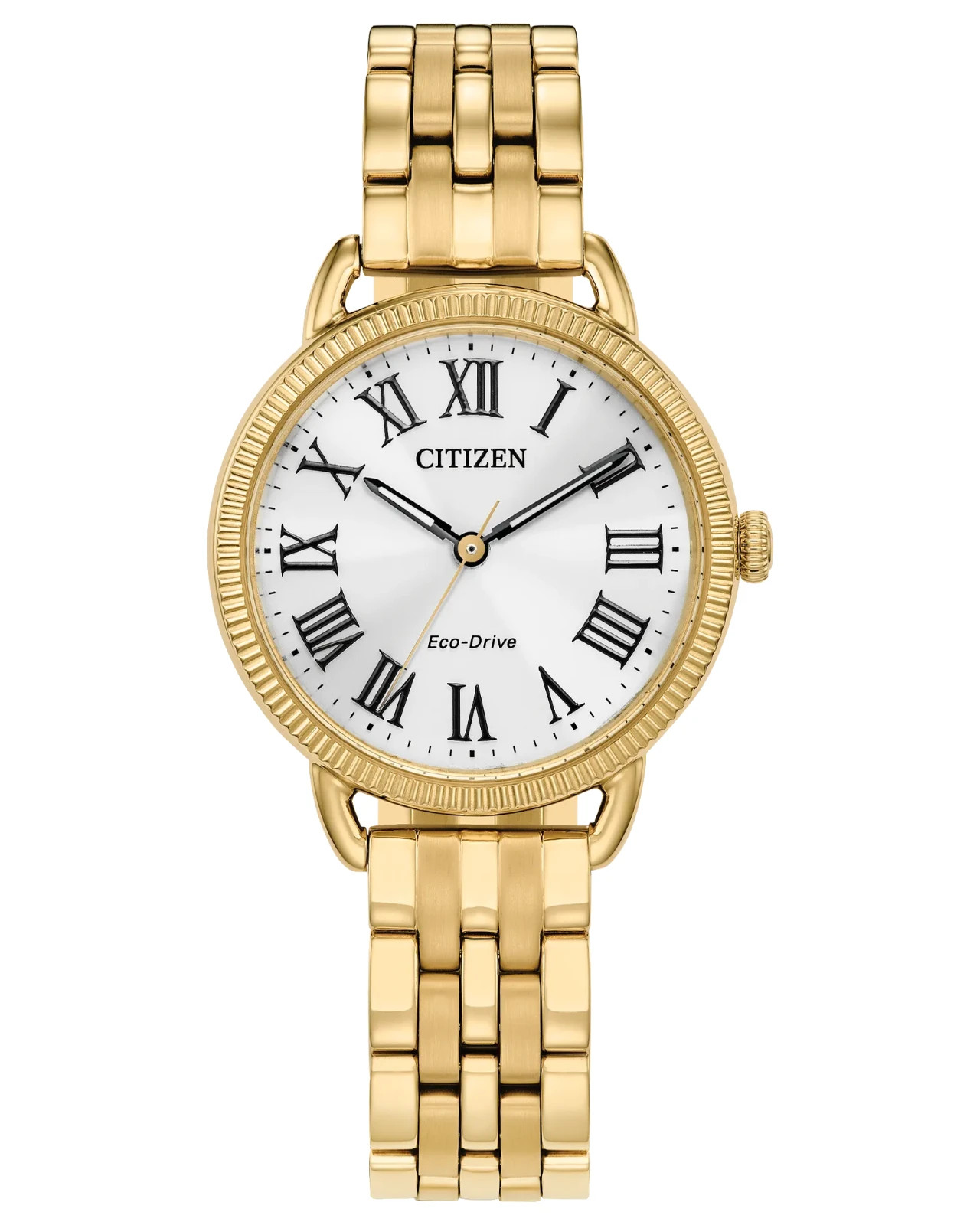 Citizen Coin Edge Silver-Tone Dial Stainless Steel Women’s Bracelet EM1052-51A