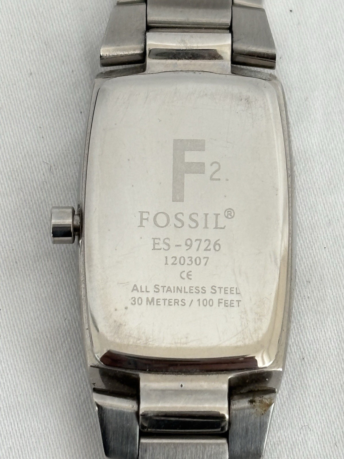 Fossil ES9727 Women’s Watch Stainless Steel Silver Blue/Purple Dial D730