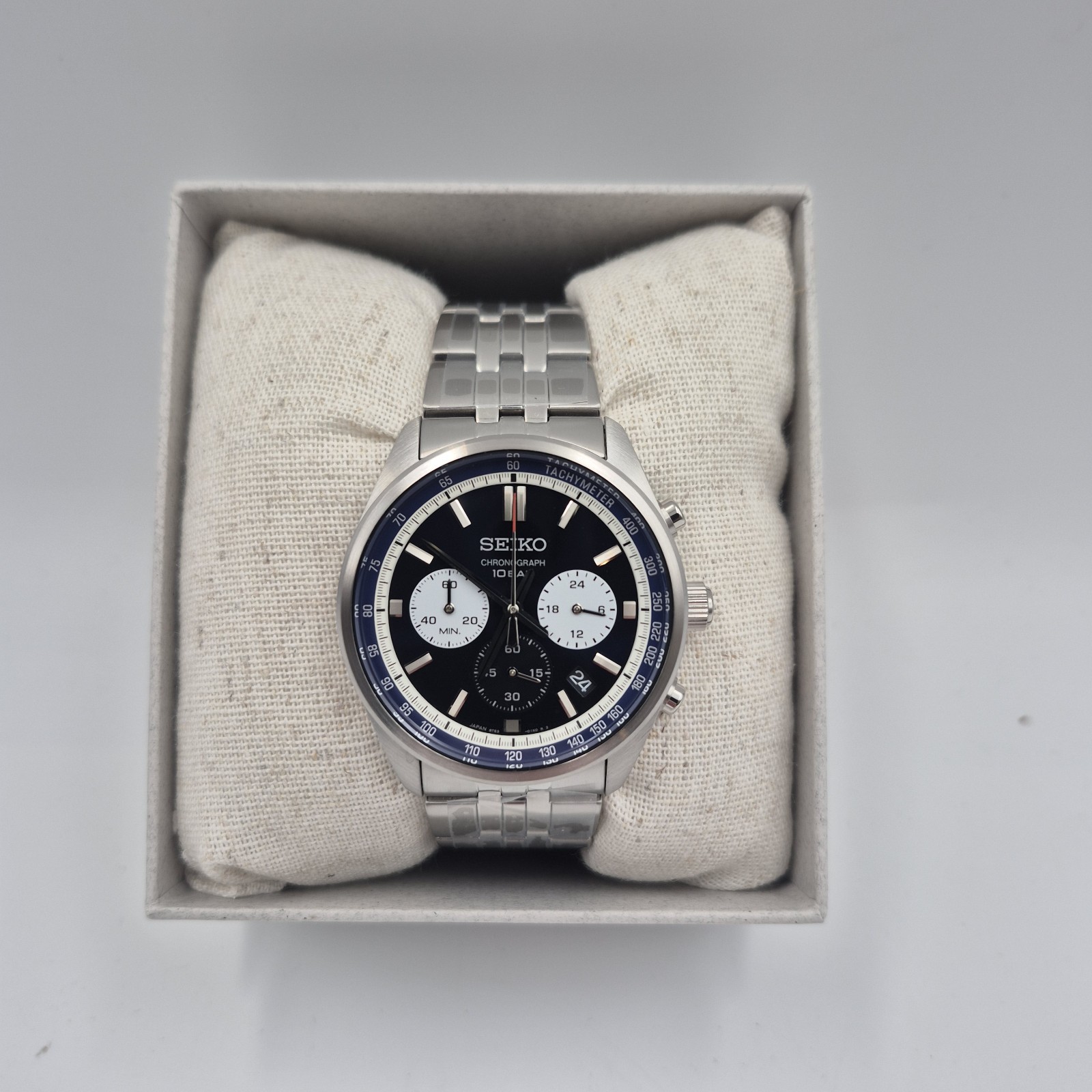 SEIKO Chronograph Quartz Blue Dial 41.5mm Stainless steel Men’s Watch SSB427