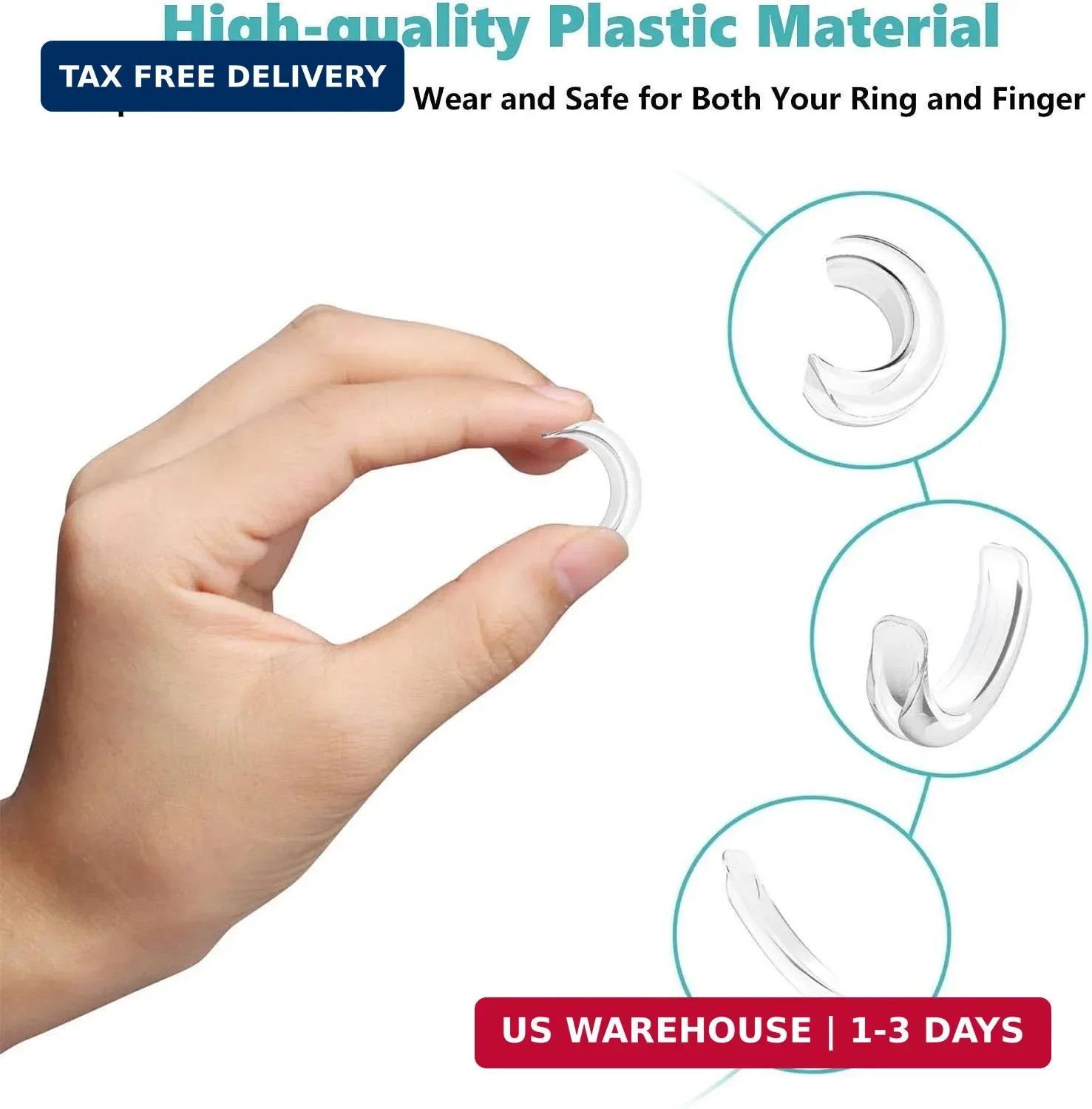 Feramox Ring Size Adjuster for Loose Rings, Invisible Clip-on Guards(8 pcs) | St