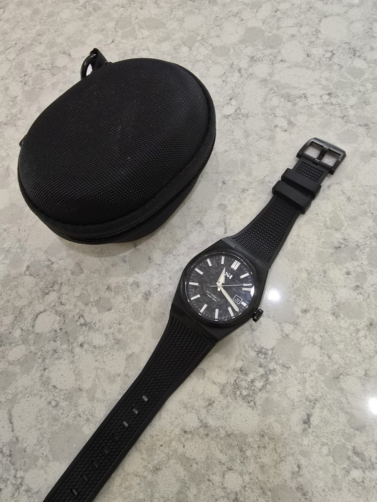 SH Homage Automatic Watch Carbon Forged 40mm Diver 100m Waterproof