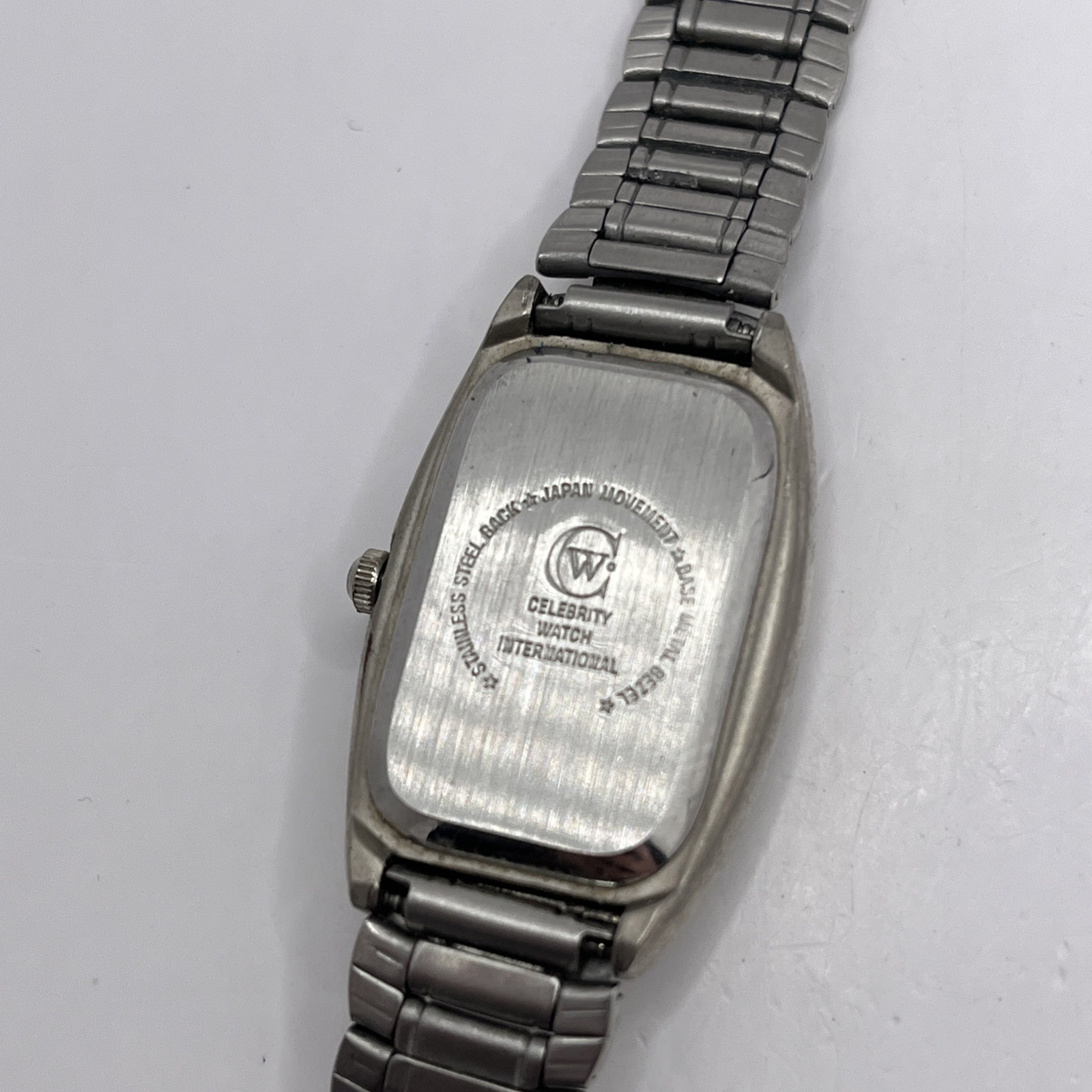 Celebrity Women’s Quartz Watch Silver 7.75″ Band 22mm Case- New Battery