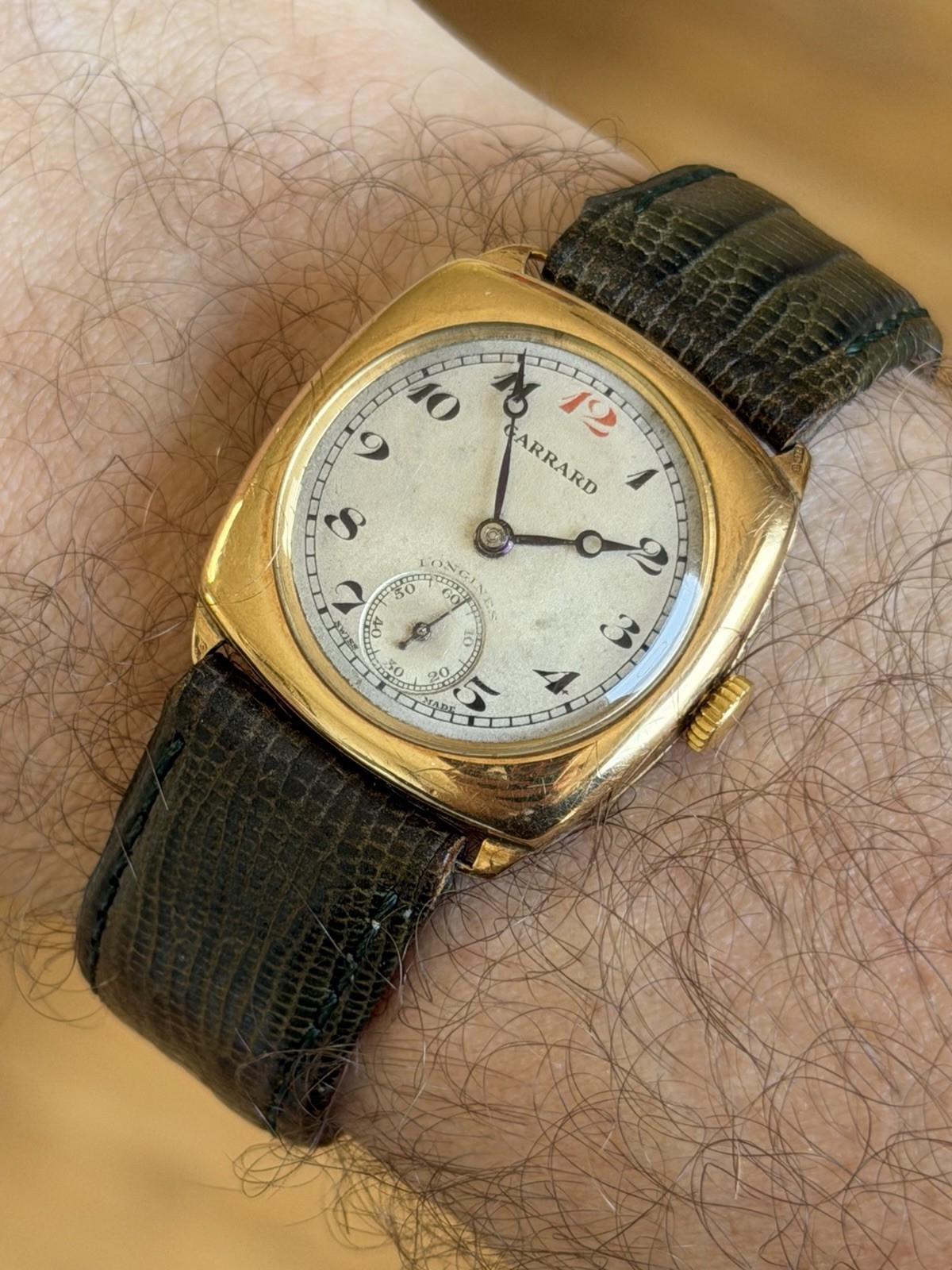 Vintage Longines Garrard Watch 1930s Gold 31mm Dennison Case 9ct Men’s Manual