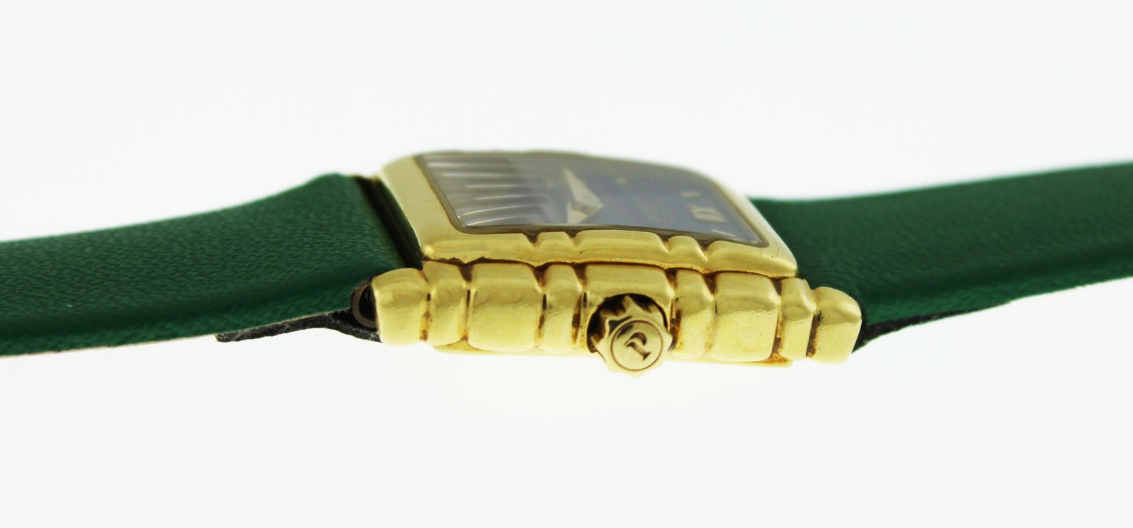 Piaget Tanagra 16051 21.5mm 18k Gold Lapis Dial Watch
