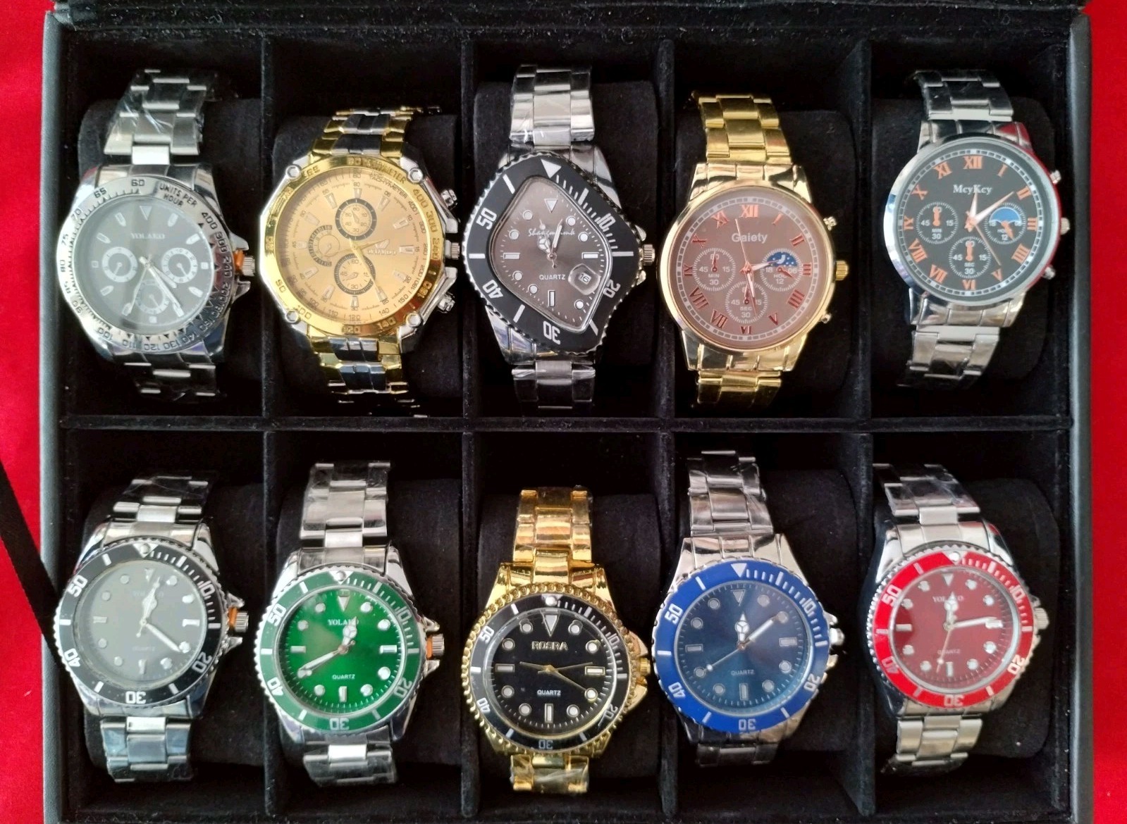 10 NEW Men’s Watches CLOSEOUT OVERSTOCK CLEARANCE DEAL Men Watch Lot IPHONE 1776