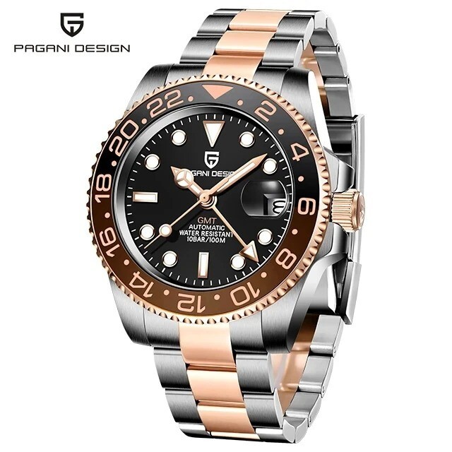Pagani Design PD-1662 Men’s Watch Rose Gold Sapphire Luxury Automatic Mechanical