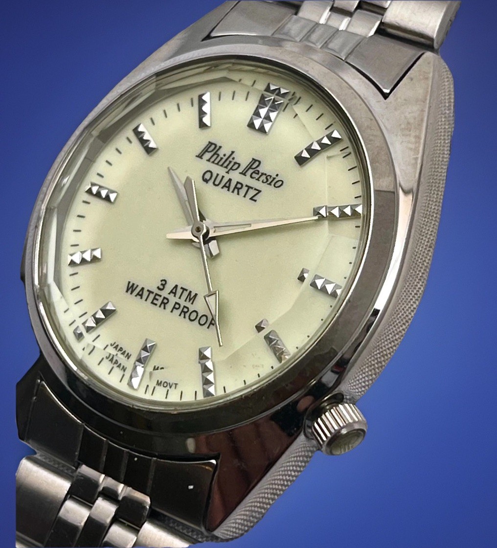 PHILIP PERSIO B3AAB0034 GLOWS IN THE DARK DIAL SCREW BACK CASE 30M UNISEX WATCH