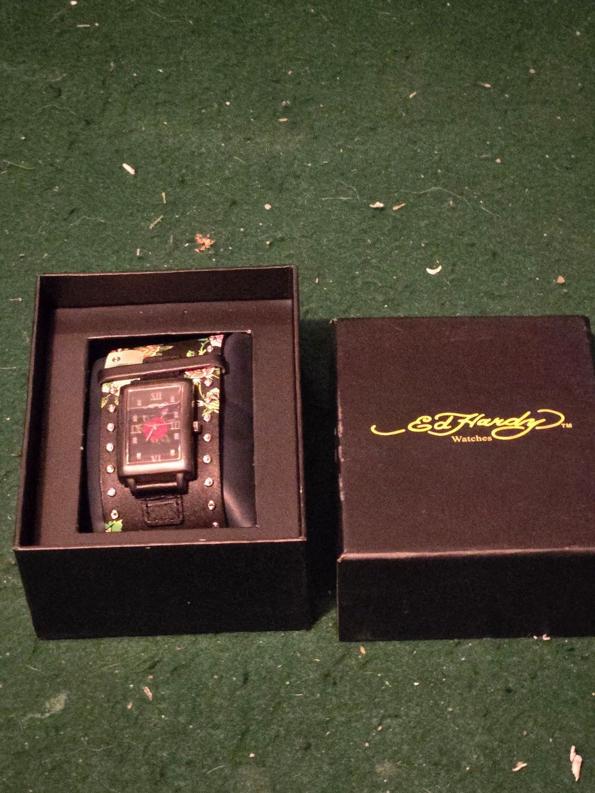 Ed Hardy Skull Leather Band Collection Watch (SG-29)