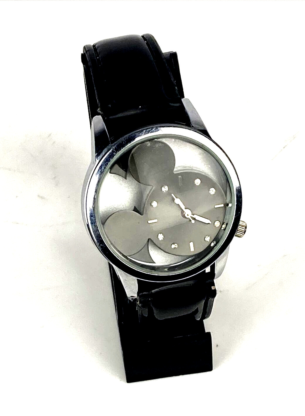 Mouse Hollow-Carved Cartoon Quartz Watch Gemmed Dial – New Battery – Running