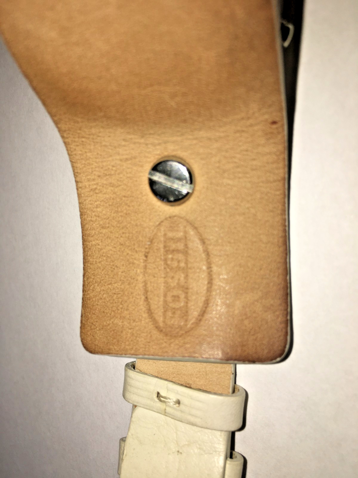 Fossil Big Tic Womens Watch 32mm Silver Tone White Leather New Battery