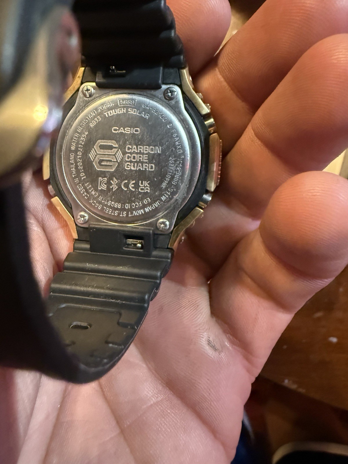 Casio G-SHOCK CUSTOM 6.00 CT natural diamond hexagon head. With Bluetooth