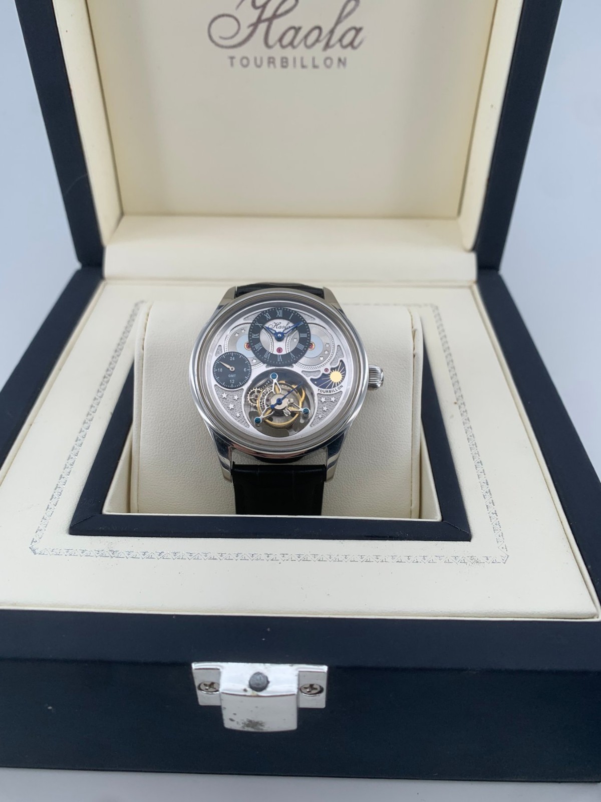 HAOFA – Tourbillon 1036-1 GMT dual time zone Day And Night moonphase luxury watc