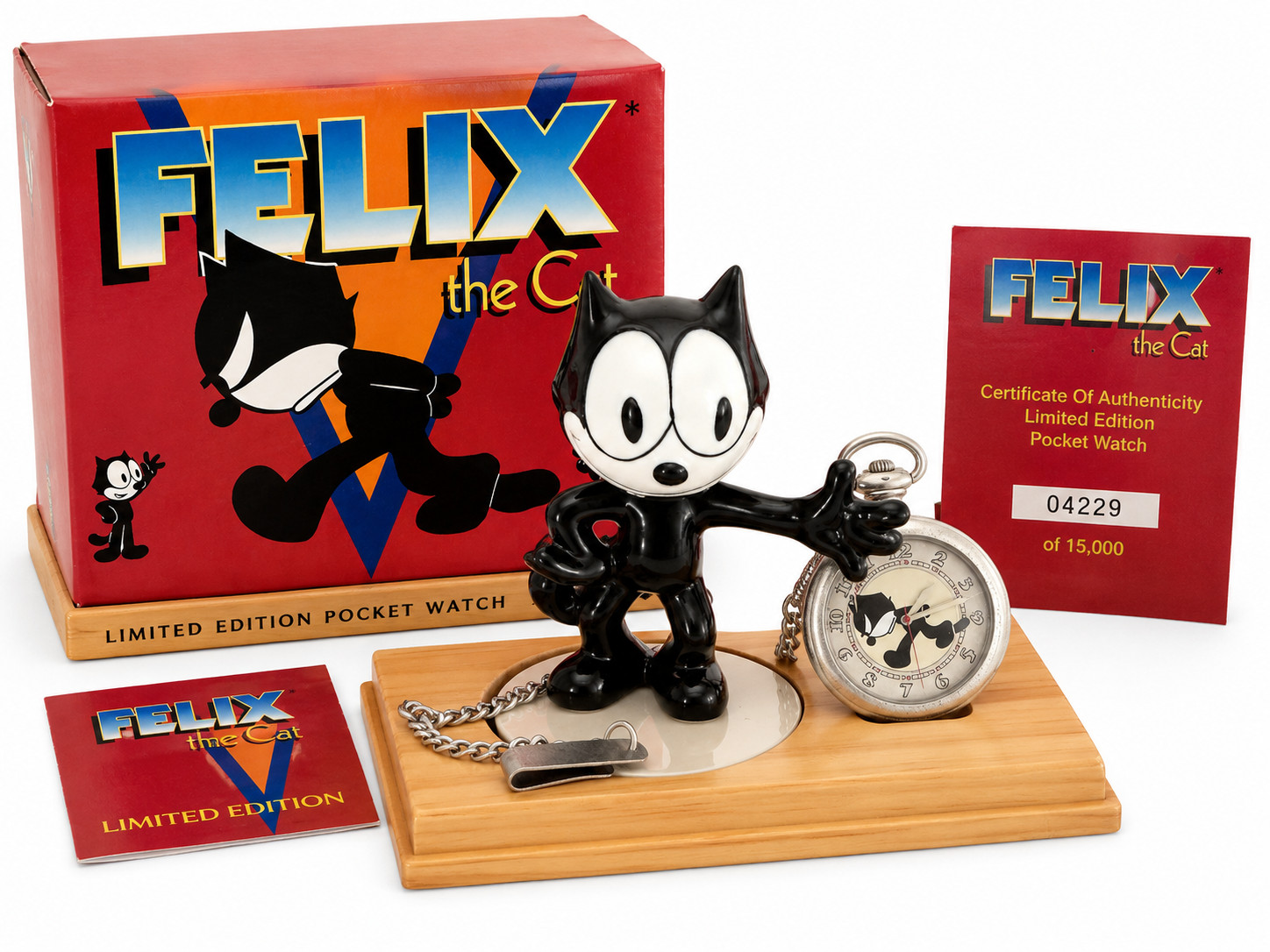 Fossil Felix, the cat Limited edition pocket watch figure set number 4229/15000