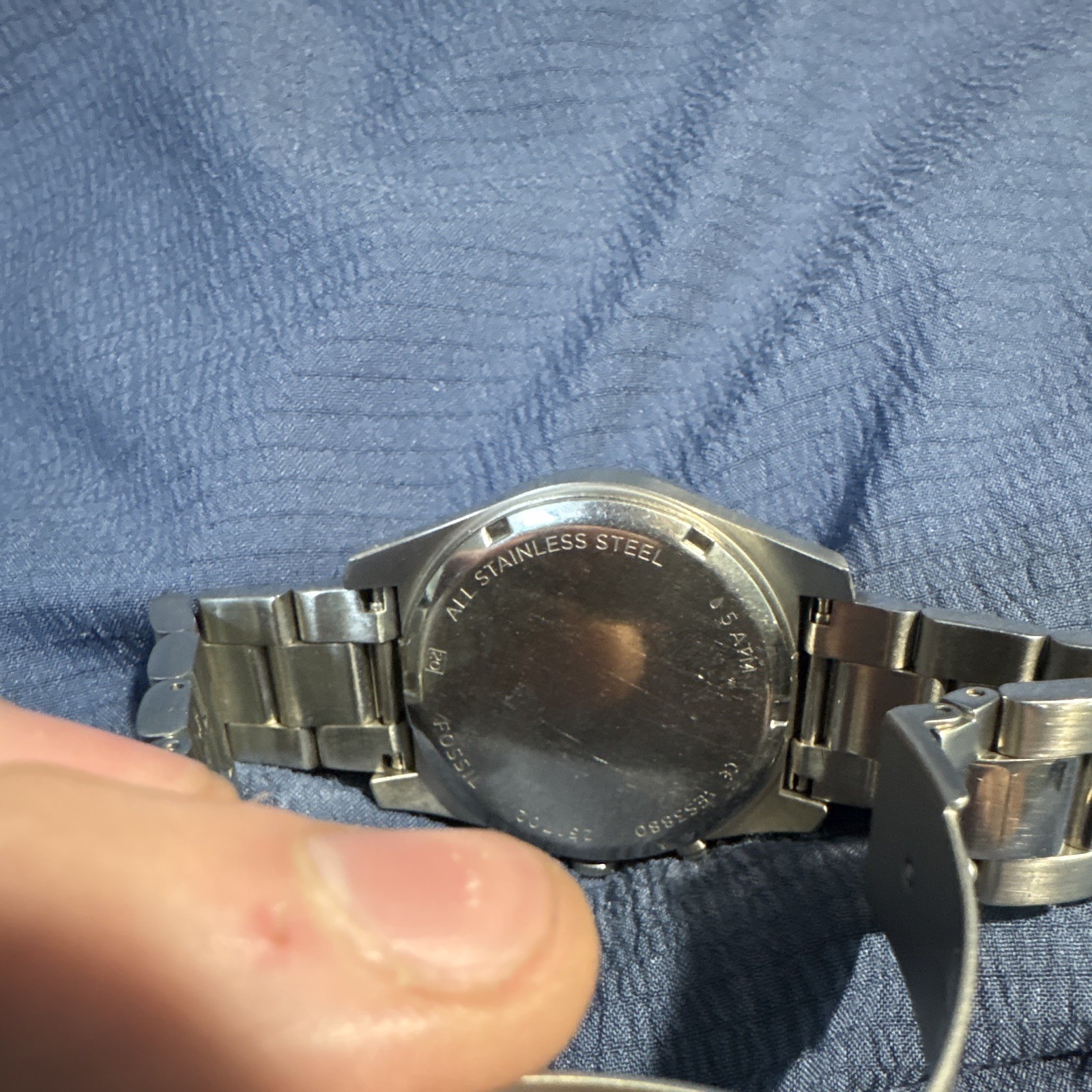 Fossil Men’s Quartz Multi-Function Day/Date 44mm SS Bracelet Gray Dial 5 ATM