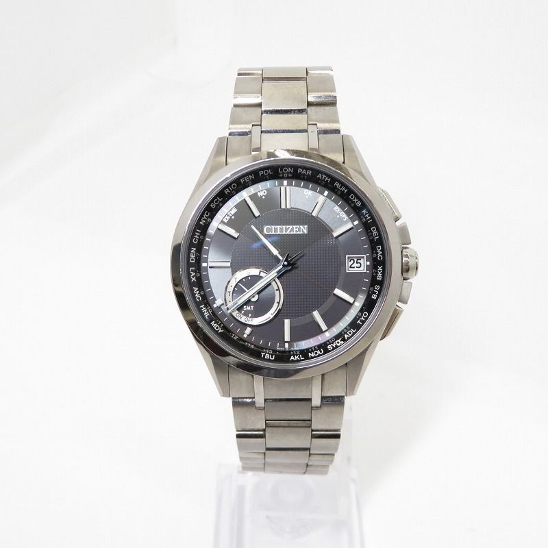 Used CITIZEN Watch Analog Radio Solar Attesa Eco Drive F150 T021581 Silver 131