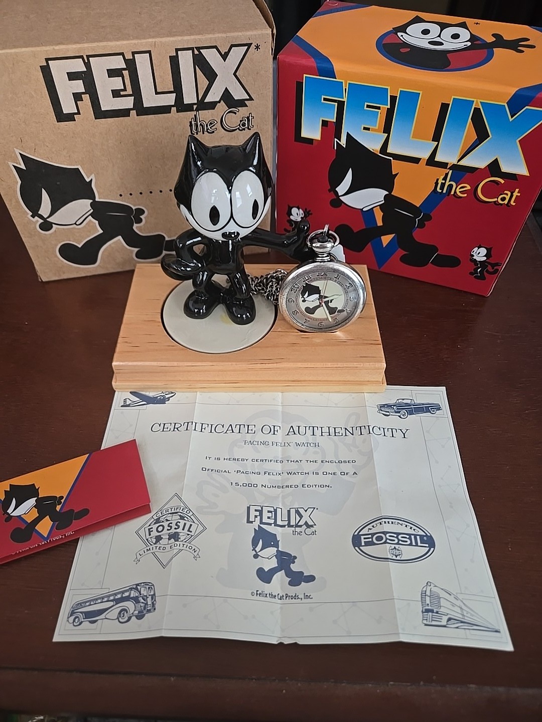 Vintage Felix the Cat Pocket Watch Limited Edition Fossil le15000