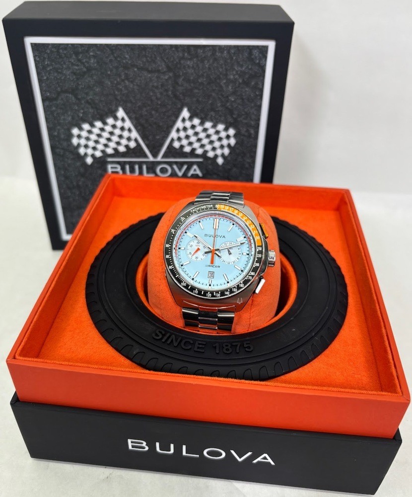 Bulova Racer Chronograph 98B432 42mm Quartz Wristwatch