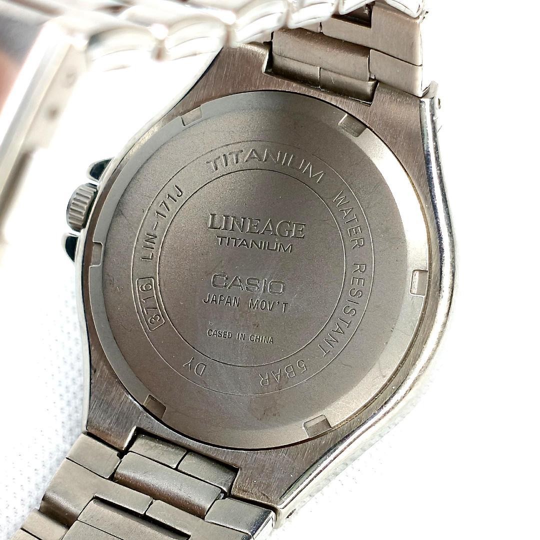 CASIO LINEAGE LIN-171J, working condition, titanium, day-date. From Japan